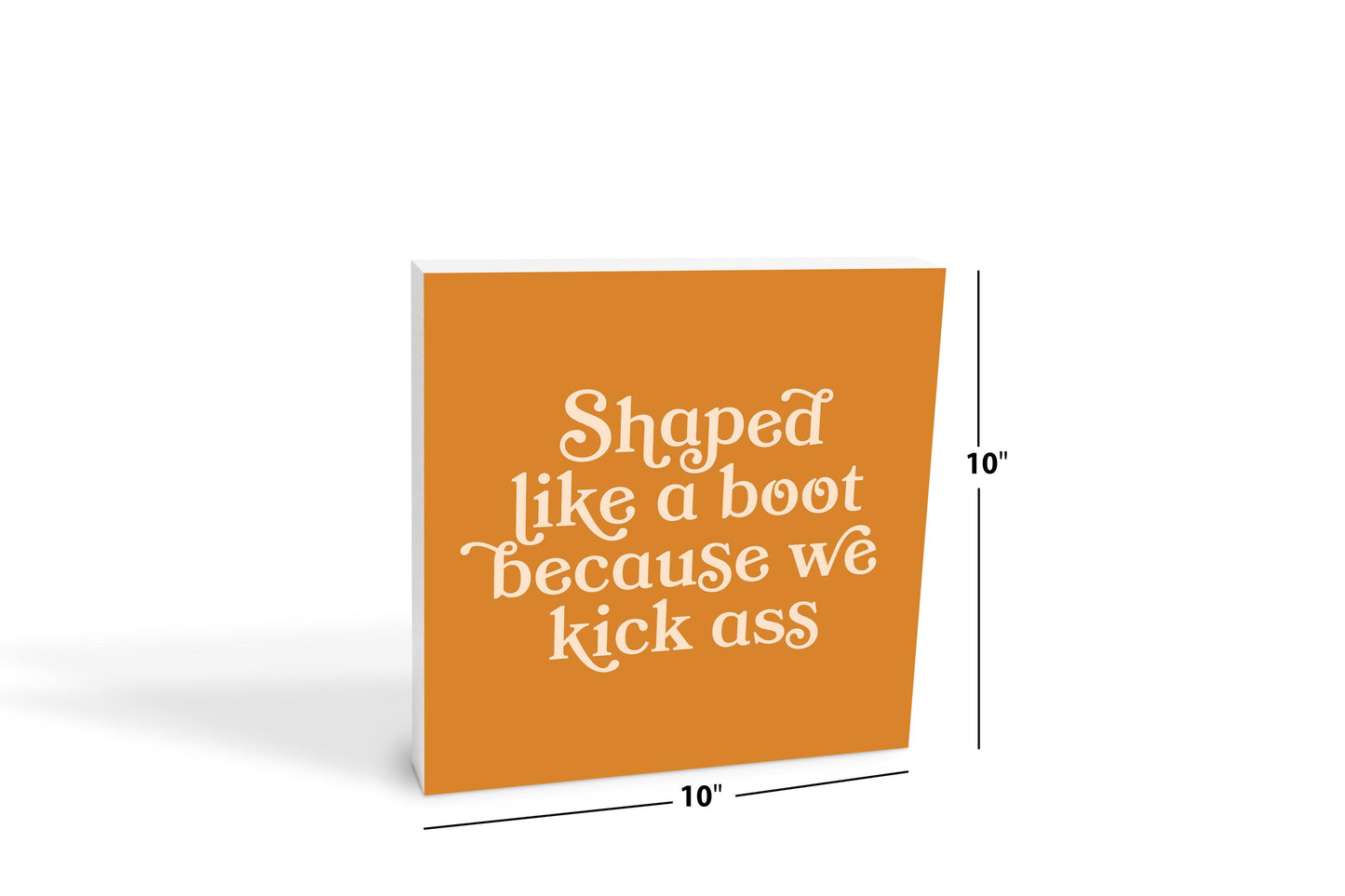 Modern Minimalist Louisiana Funny Boot Saying | Wood Block | Eaches | Min 2