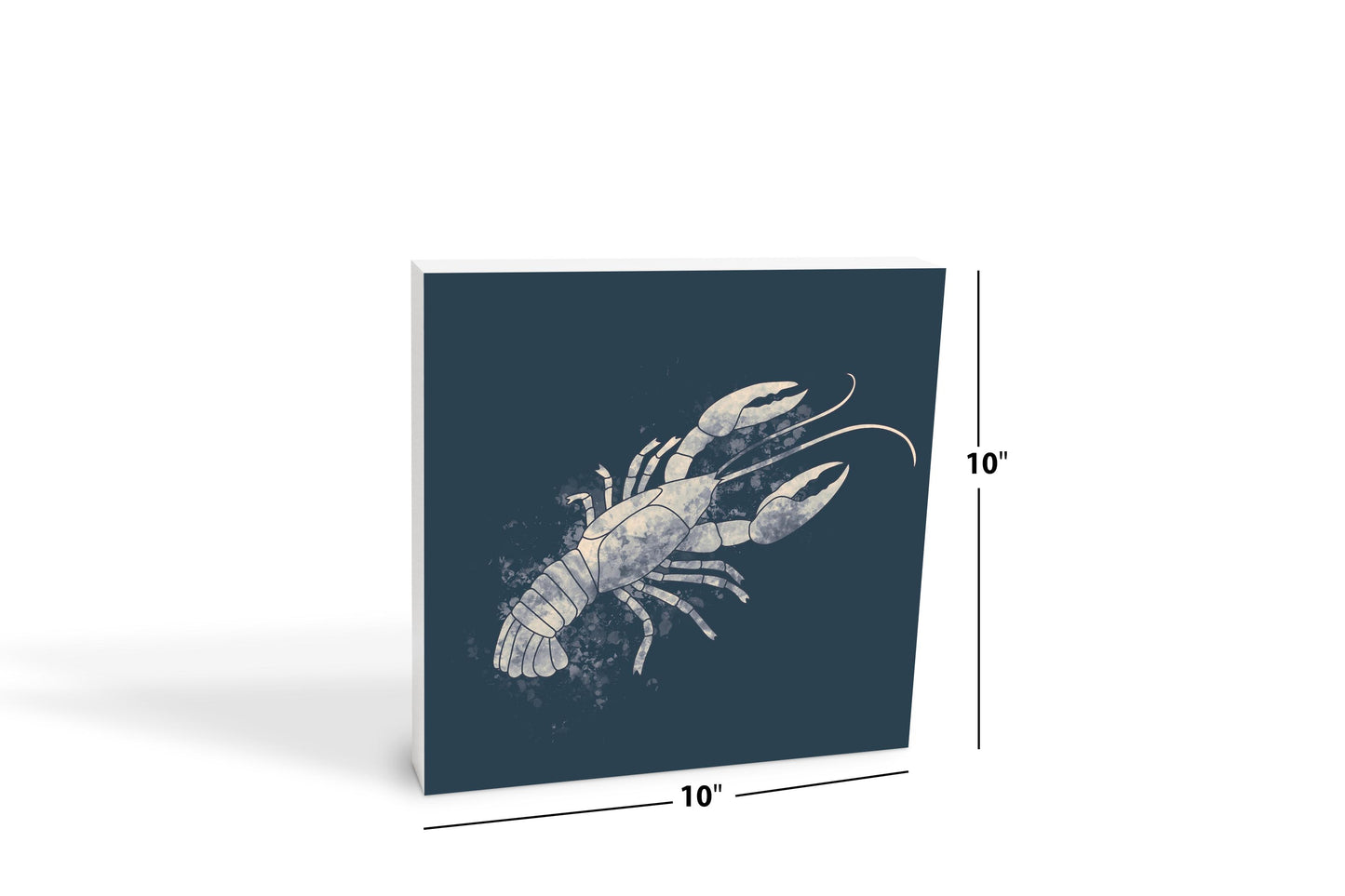 Modern Minimalist Louisiana Crawfish Water Color | Wood Block | Eaches | Min 2
