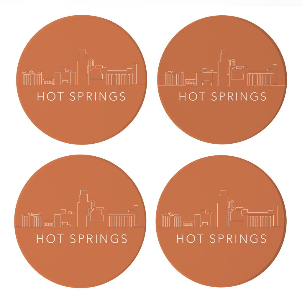 Modern Minimalist Arkansas Hot Springs | Absorbent Coasters | Set of 4 | Min 2
