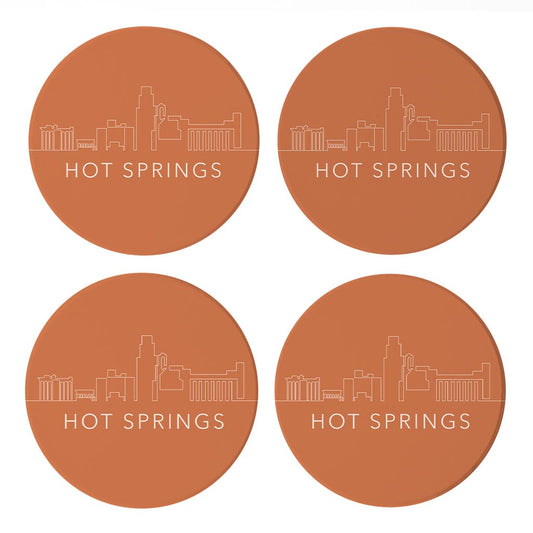 Modern Minimalist Arkansas Hot Springs | Absorbent Coasters | Set of 4 | Min 2