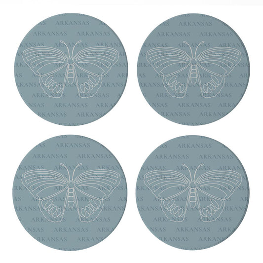 Modern Minimalist Arkansas Diana Fritillary Butterfly| Absorbent Coasters | Set of 4 | Min 2