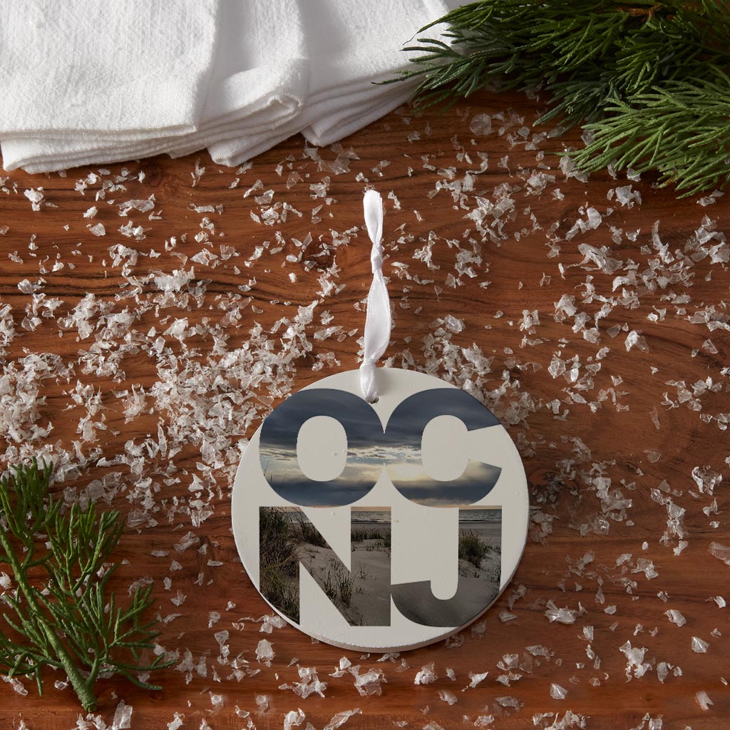 OCNJ Photo With Text | Wood Ornament | Eaches | Min 6