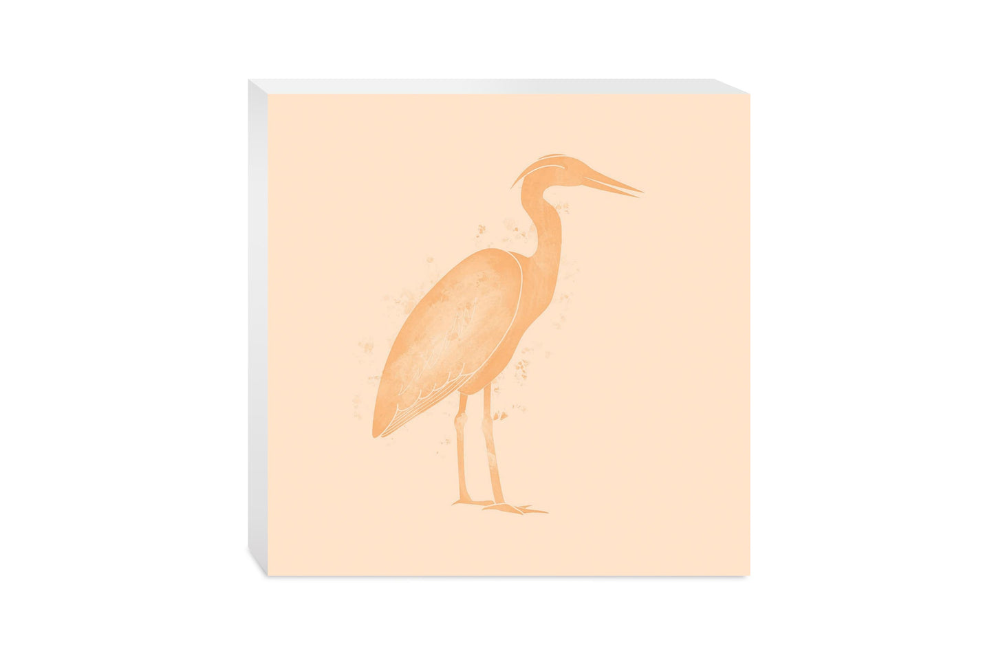 Louisiana Colorful Water Color Heron | Wood Block | Eaches | Min 2