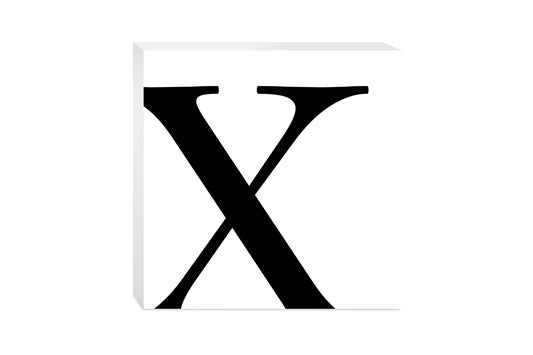 Minimal Monogram X | Wood Block | Eaches | Min 2