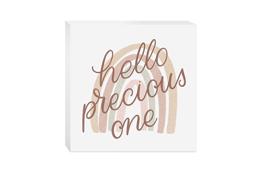 Hello Precious One | Wood Block | Eaches | Min 2