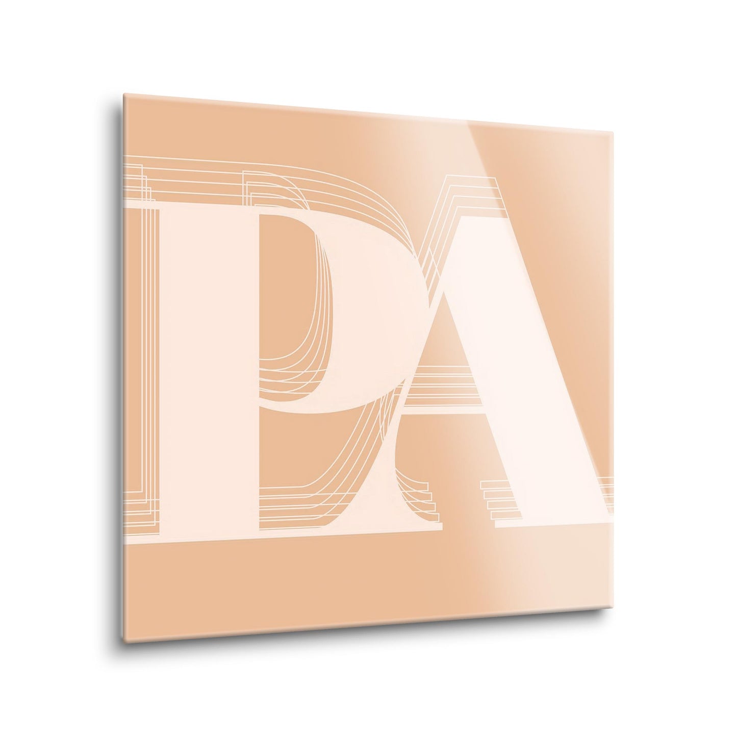 Modern Minimalist Pennsylvania Pa Initials Light | Hi-Def Glass Art | Eaches | Min 1