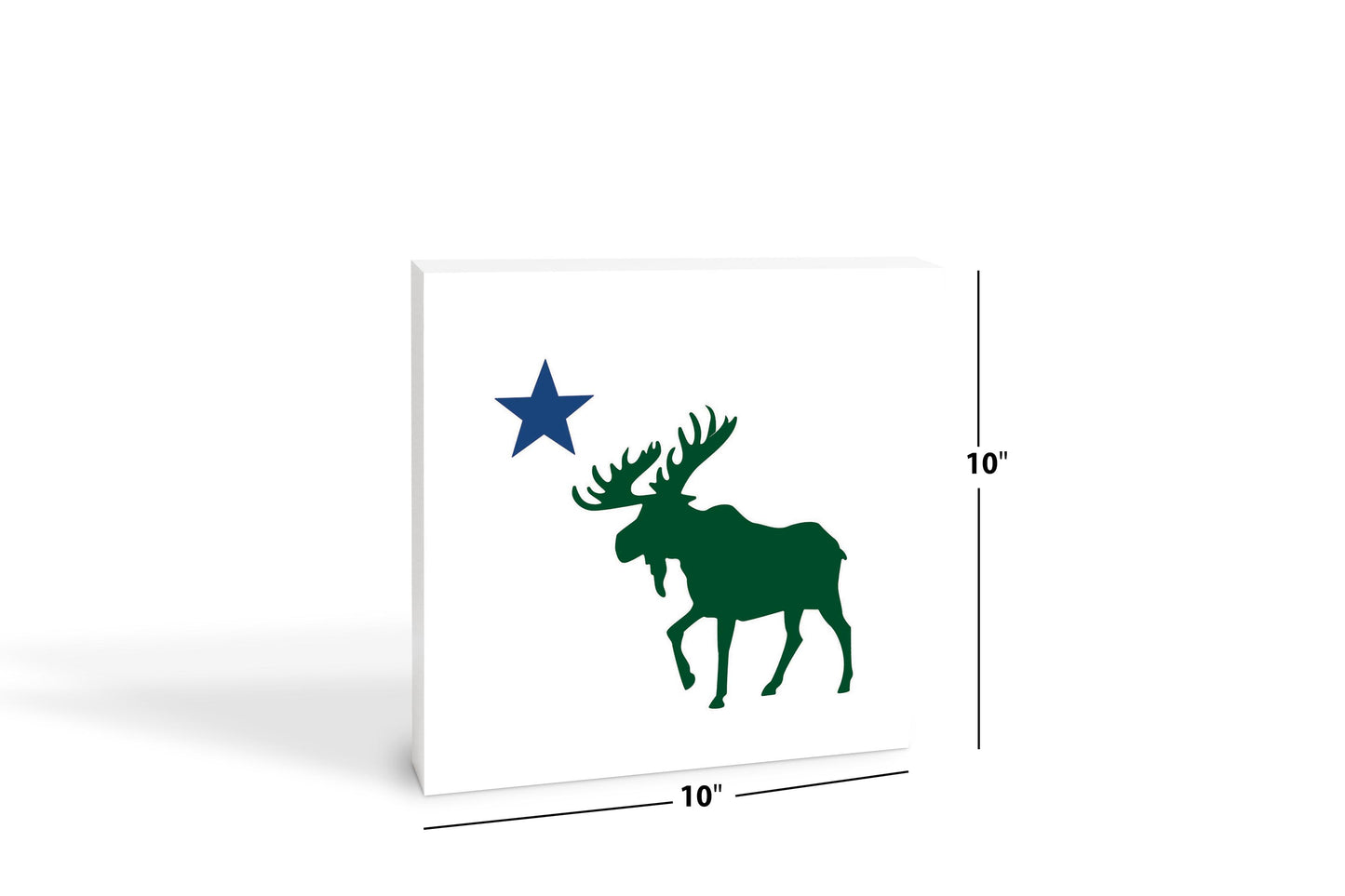 New England Star And Moose | Wood Block | Eaches | Min 2