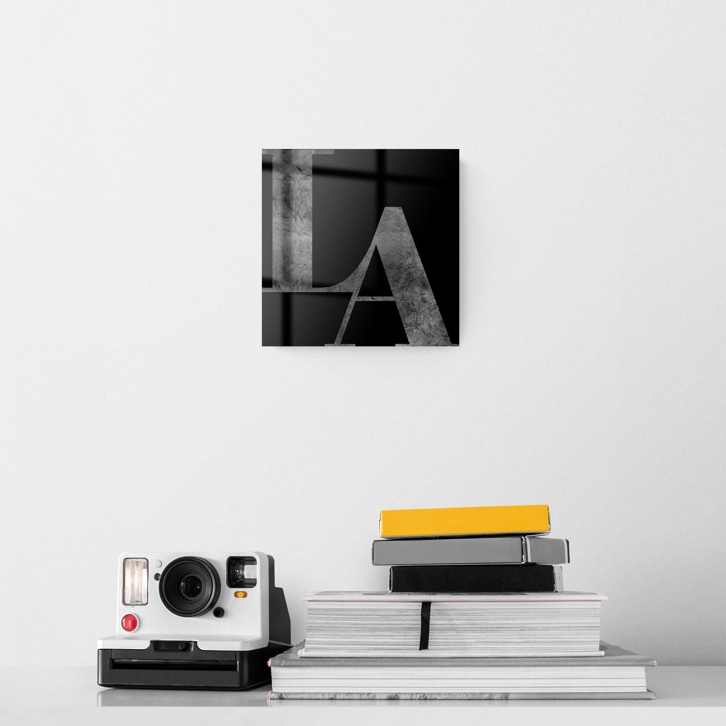 Modern Black Louisiana Initials | Hi-Def Glass Art | Eaches | Min 2
