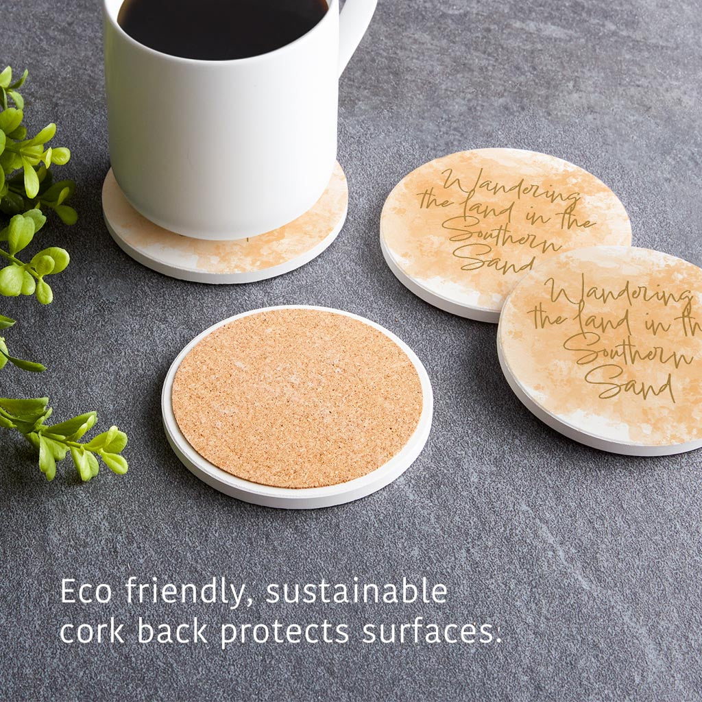 Wandering The Land Water Color | Absorbent Coasters | Set of 4 | Min 2