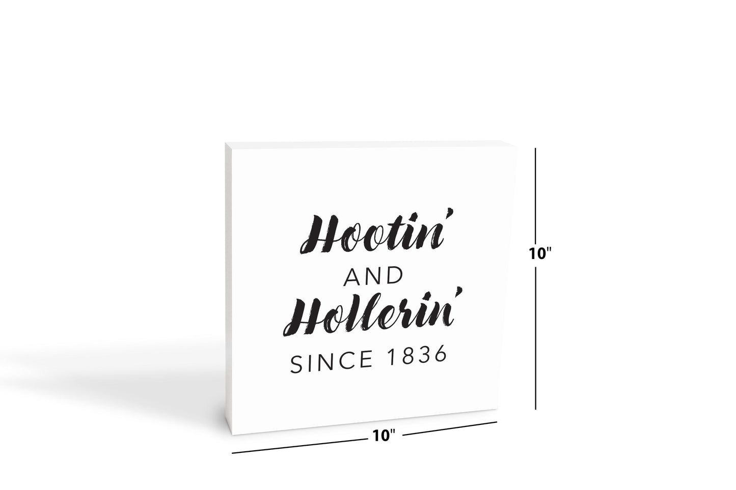 B&W Minimalist Arkansas Hootin Hollerin | Wood Block | Eaches | Min 2