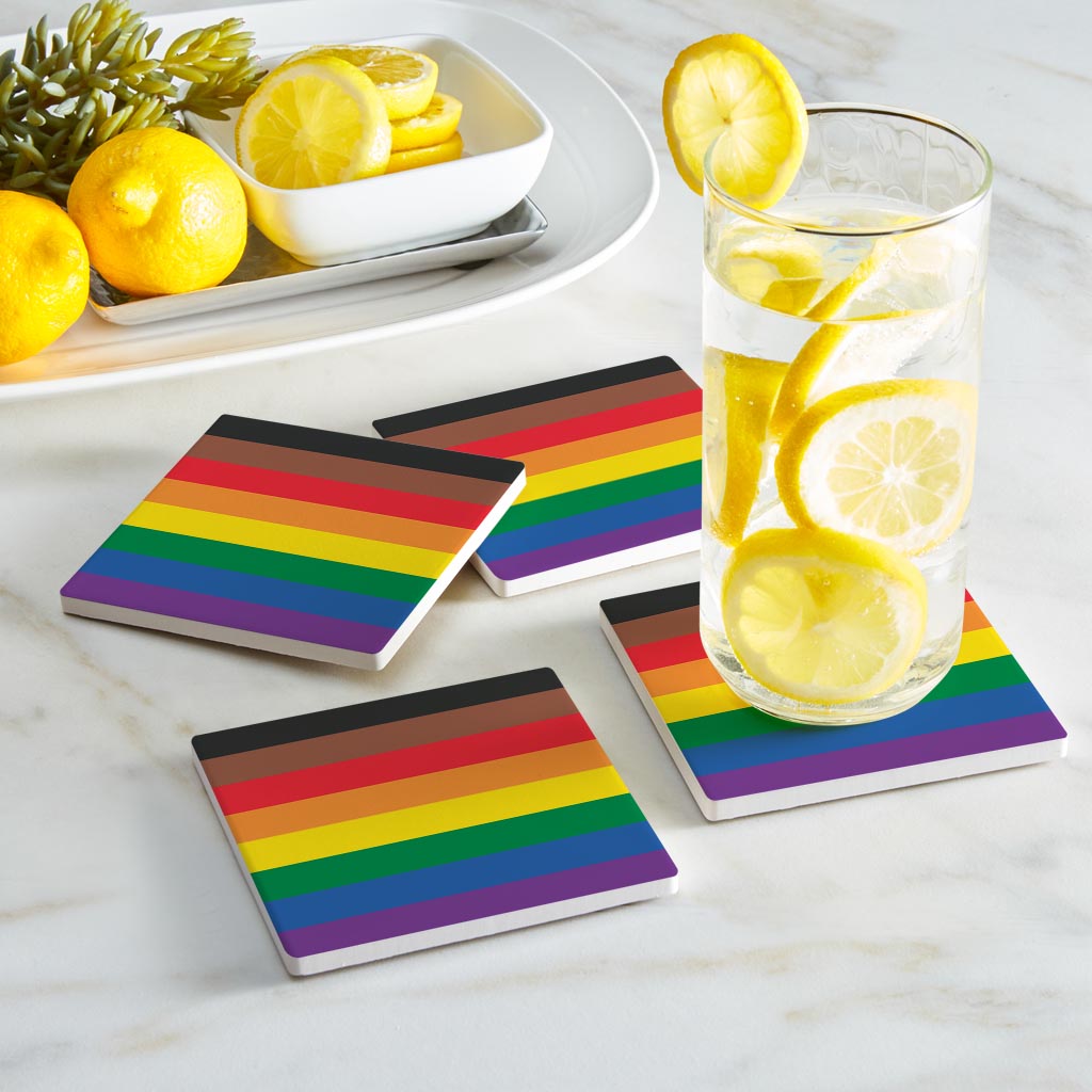 Philly Pride Flag Colors| Absorbent Coasters | Set of 4 | Min 2