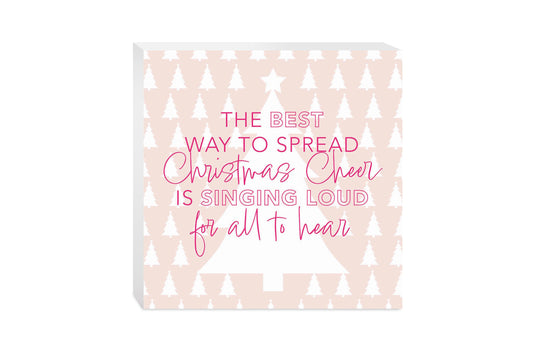 Christmas Cheer | Wood Block | Eaches | Min 2