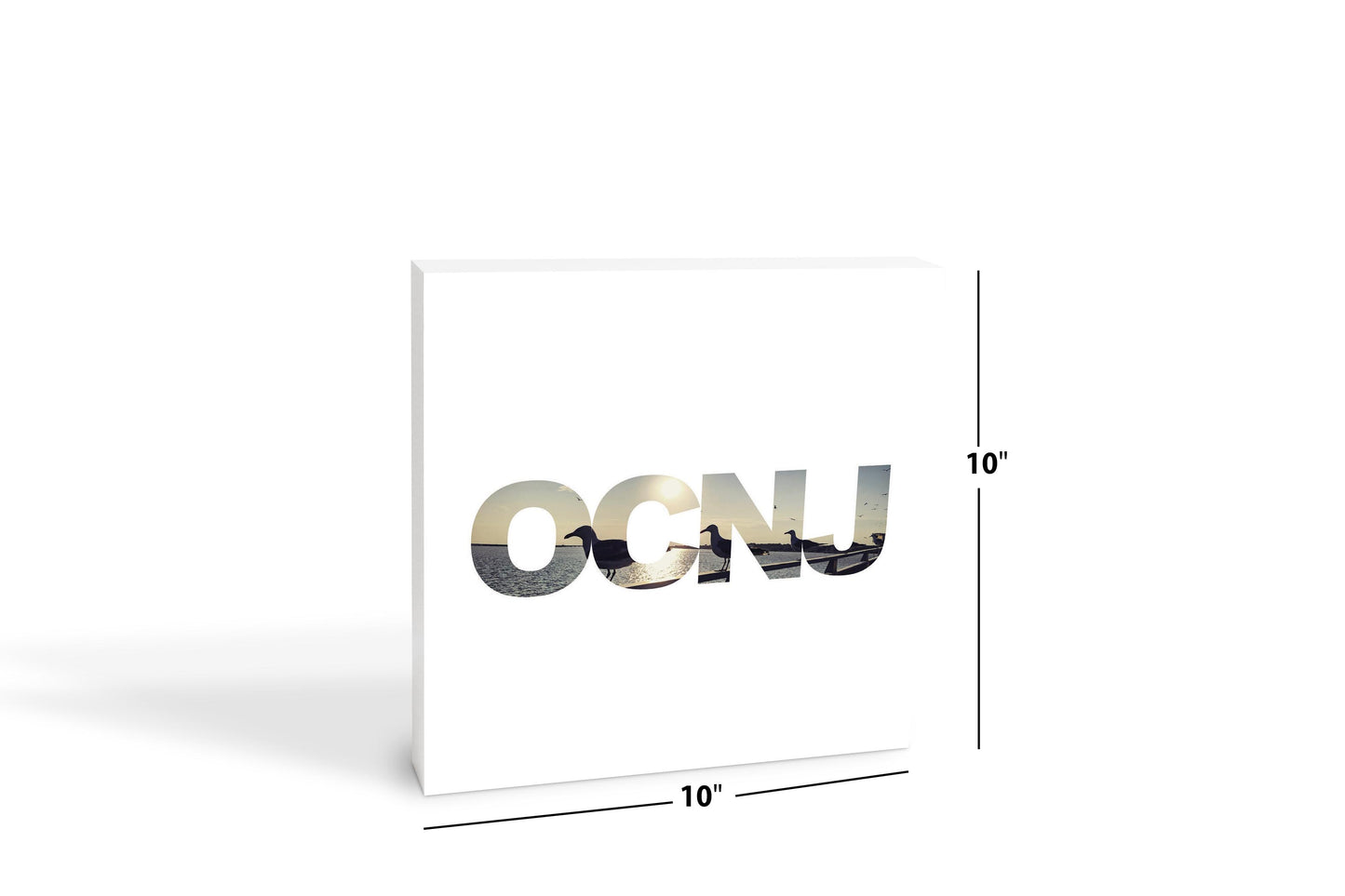 OCNJ Photo With Text | Wood Block | Eaches | Min 2