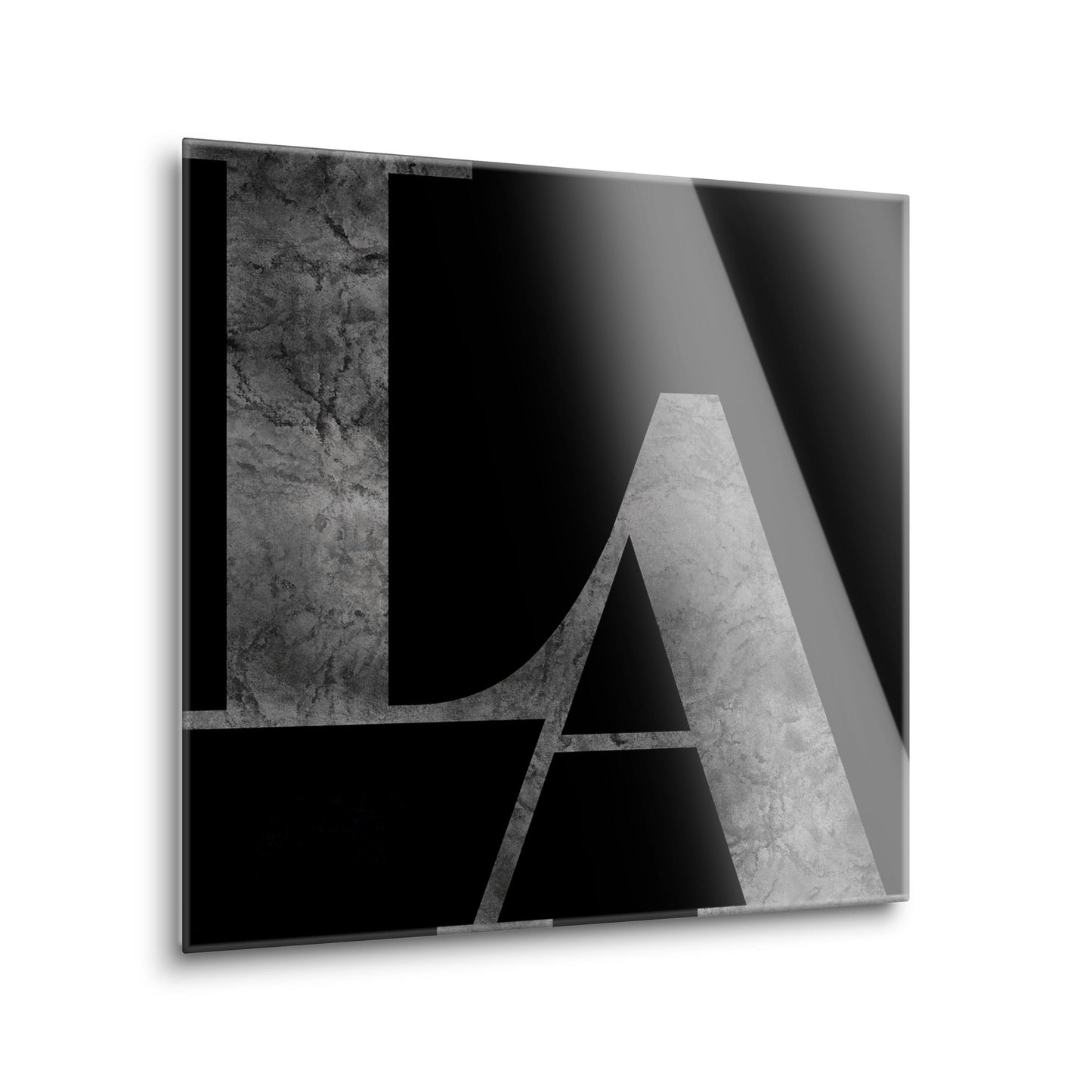 Modern Black Louisiana Initials | Hi-Def Glass Art | Eaches | Min 2