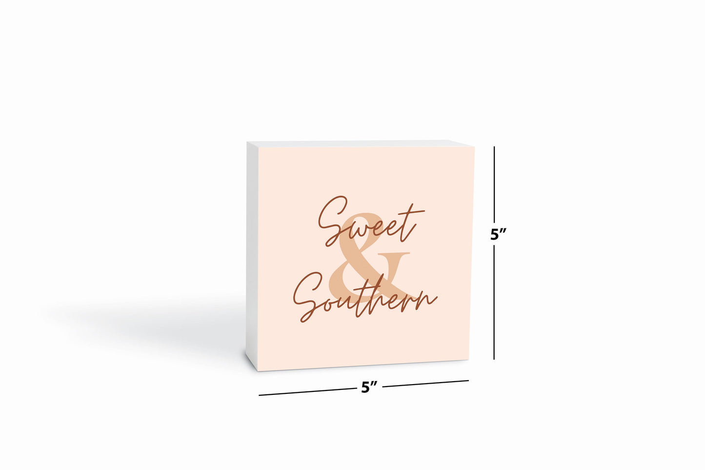 Modern Minimalist Texas Sweet Southern | Wood Block | Eaches | Min 4