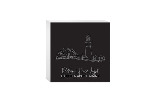 Black Portland Head Light| Wood Block | Eaches | Min 4