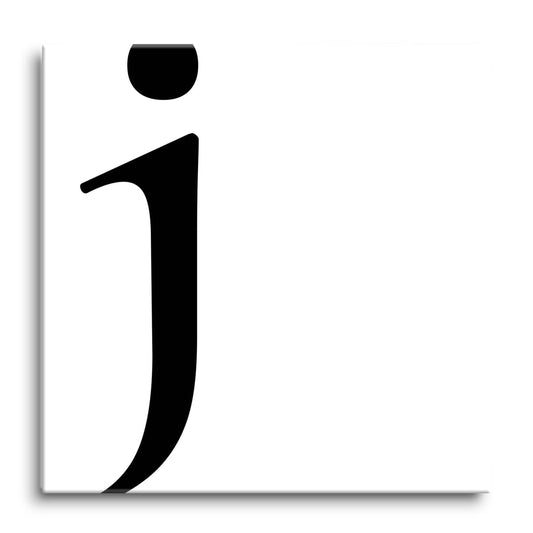 Minimal Monogram J | Hi-Def Glass Art | Eaches | Min 1
