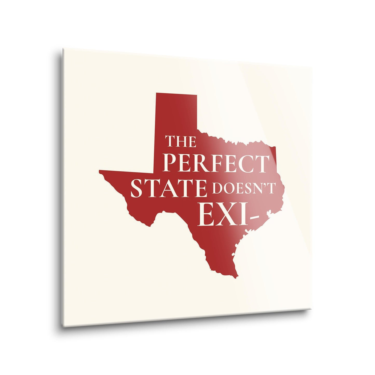 Modern Minimalist Texas Colors Perfect State | Hi-Def Glass Art | Eaches | Min 2