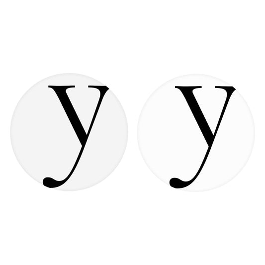Minimalist Monogram Y Circle | Absorbent Car Coasters | Set of 2 | Min 4