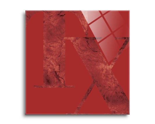 Modern Minimalist Texas Red Tx | Hi-Def Glass Art | Eaches | Min 2