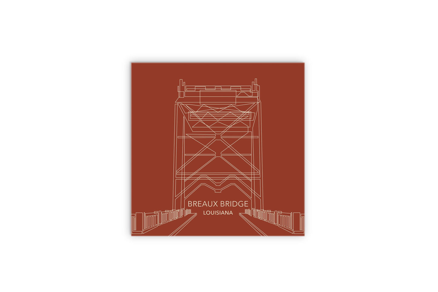 Modern Minimalist Louisiana Breaux Bridge Line Drawing | Wood Sign | Eaches | Min 2