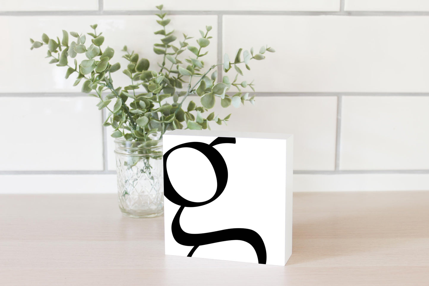 Minimal Monogram G | Wood Block | Eaches | Min 4