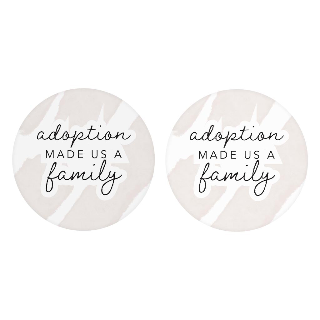 Modern Minimalist Mothers Day Adoption | Absorbent Car Coasters | Set of 2 | Min 4