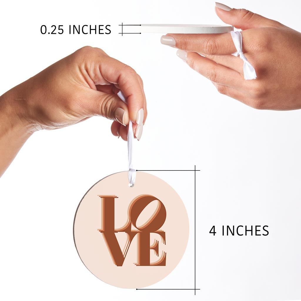 Modern Minimalist Pennsylvania Love Light| Wood Ornament | Eaches | Min 6