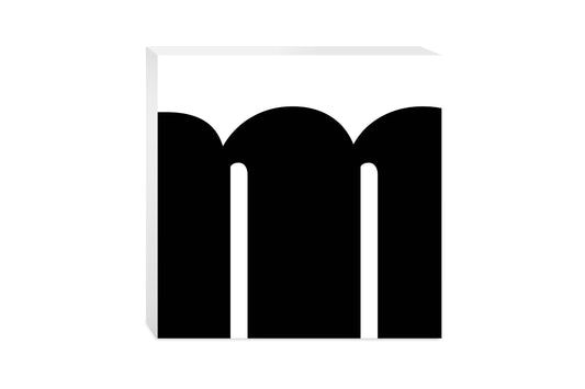Fun Chunky Monogram M | Wood Block | Eaches | Min 2