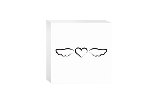 Modern Minimalist Mothers Day Angel Wings | Wood Block | Eaches | Min 4