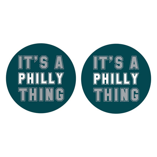 Modern Minimalist Pennsylvania Philly Thing| Absorbent Car Coasters | Set of 2 | Min 4