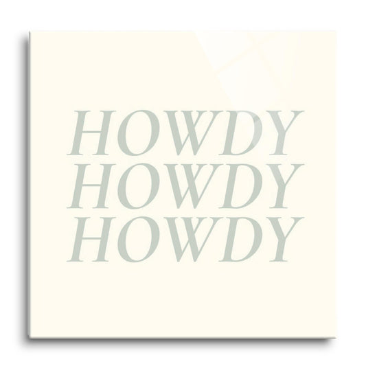 Modern Minimalist Oklahoma Howdy | Hi-Def Glass Art | Eaches | Min 1