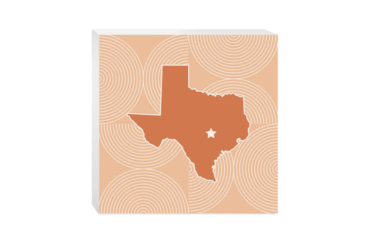 Modern Minimalist Texas Austin Star | Wood Block | Eaches | Min 2