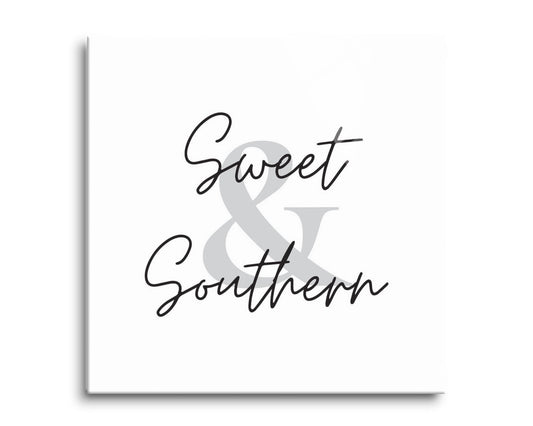 Minimalistic B&W Texas Sweet Southern | Hi-Def Glass Art | Eaches | Min 2