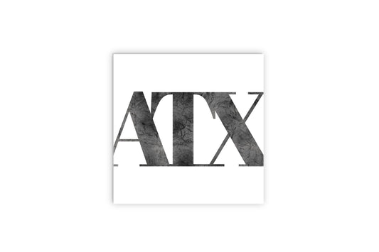 Minimalistic B&W Texas Austin White Initials | Wood Sign | Eaches | Min 2