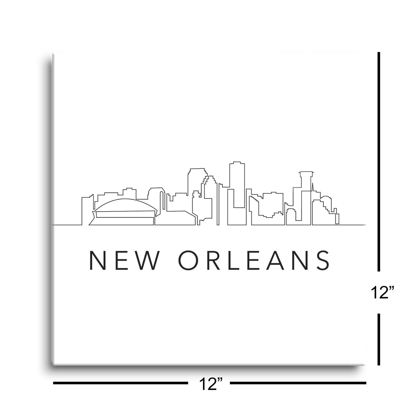 Modern Louisiana New Orleans City Line Drawing | Hi-Def Glass Art | Eaches | Min 1