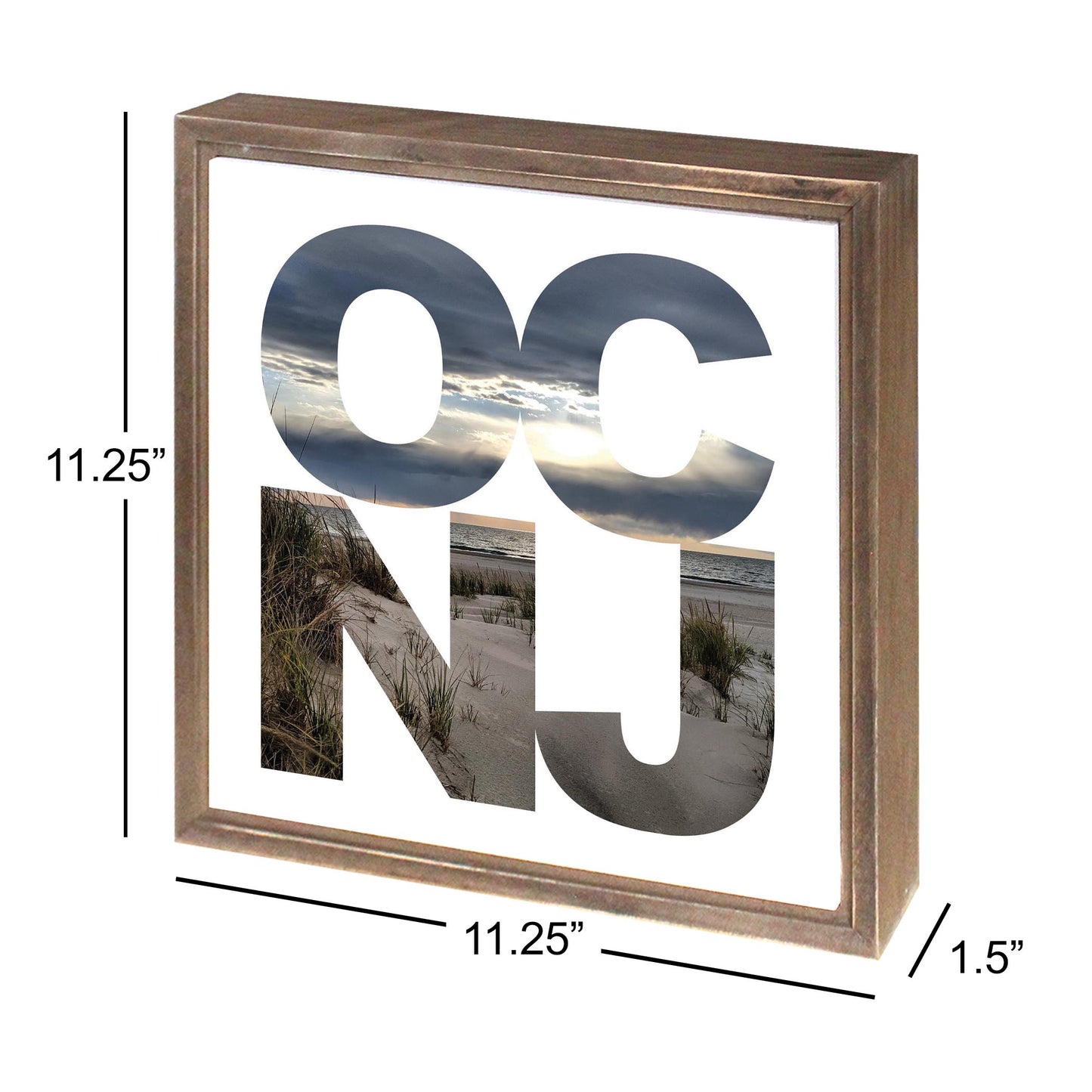 OCNJ Photo With Text | Wood Sign | Eaches | Min 1