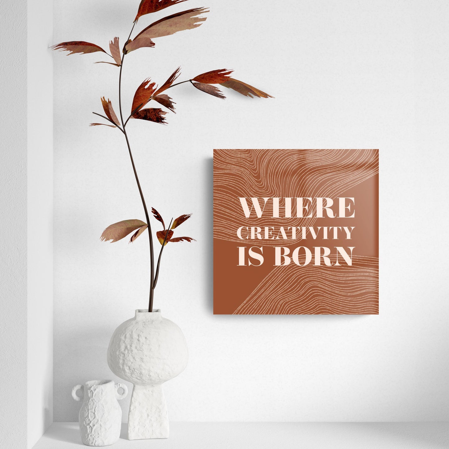 Modern Minimalist New York Creativity Is Born | Hi-Def Glass Art | Eaches | Min 2