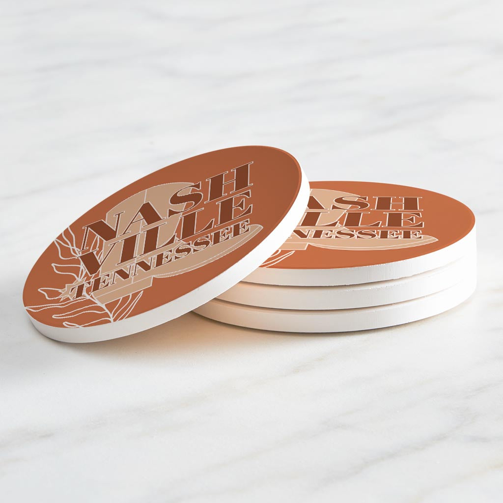 Modern Minimalist Tennessee Nashville Boot | Absorbent Coasters | Set of 4 | Min 2
