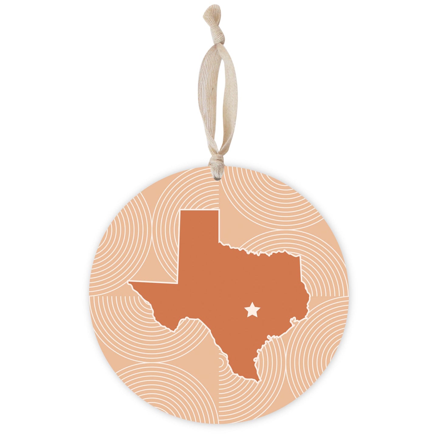 Modern Minimalist Texas Austin Star | Wood Ornament | Eaches | Min 1