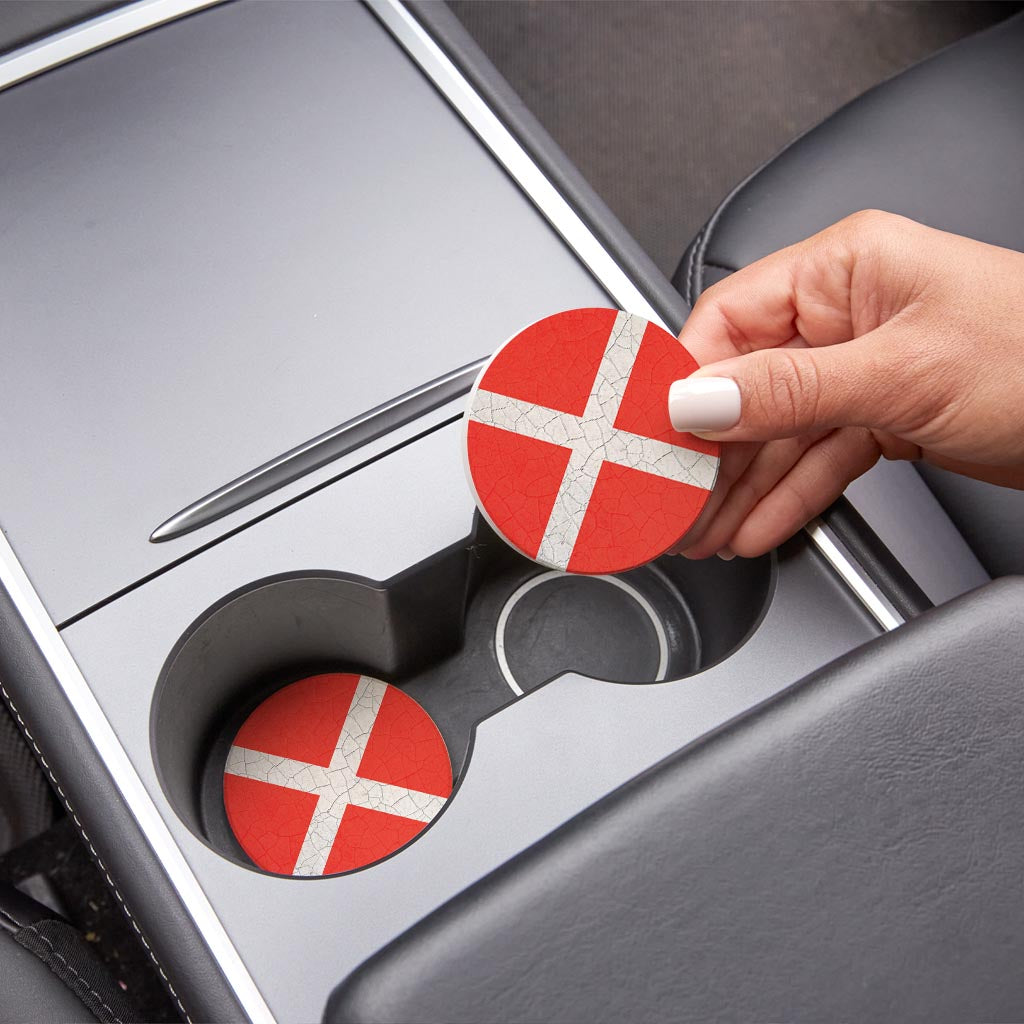 Nautical Flag Victor| Absorbent Car Coasters | Set of 2 | Min 4