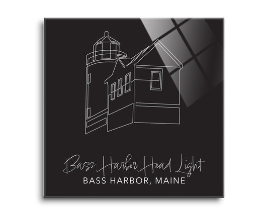 Black Bass Harbor Head Light | Hi-Def Glass Art | Eaches | Min 2