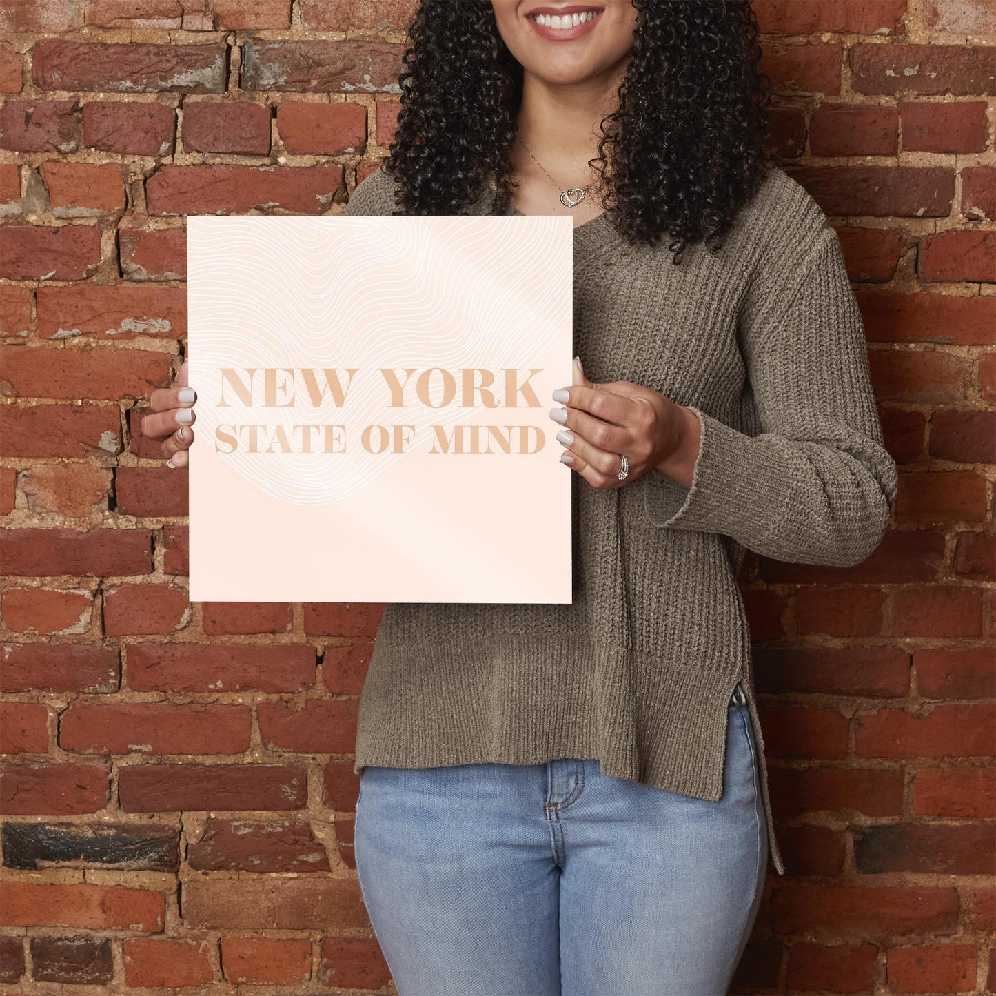 Modern Minimalist New York State Of Mind | Hi-Def Glass Art | Eaches | Min 1