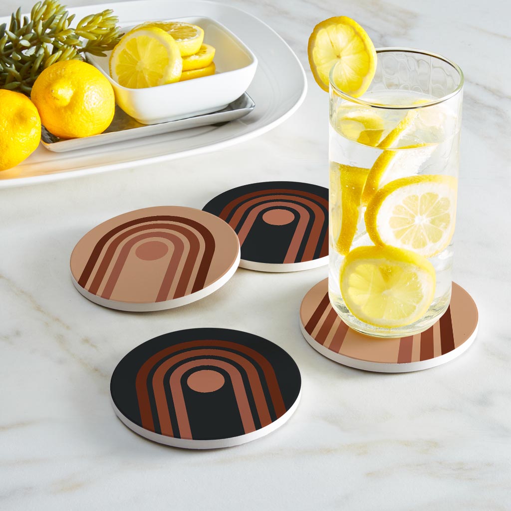Retro Line Art| Absorbent Coasters | Set of 4 | Min 2