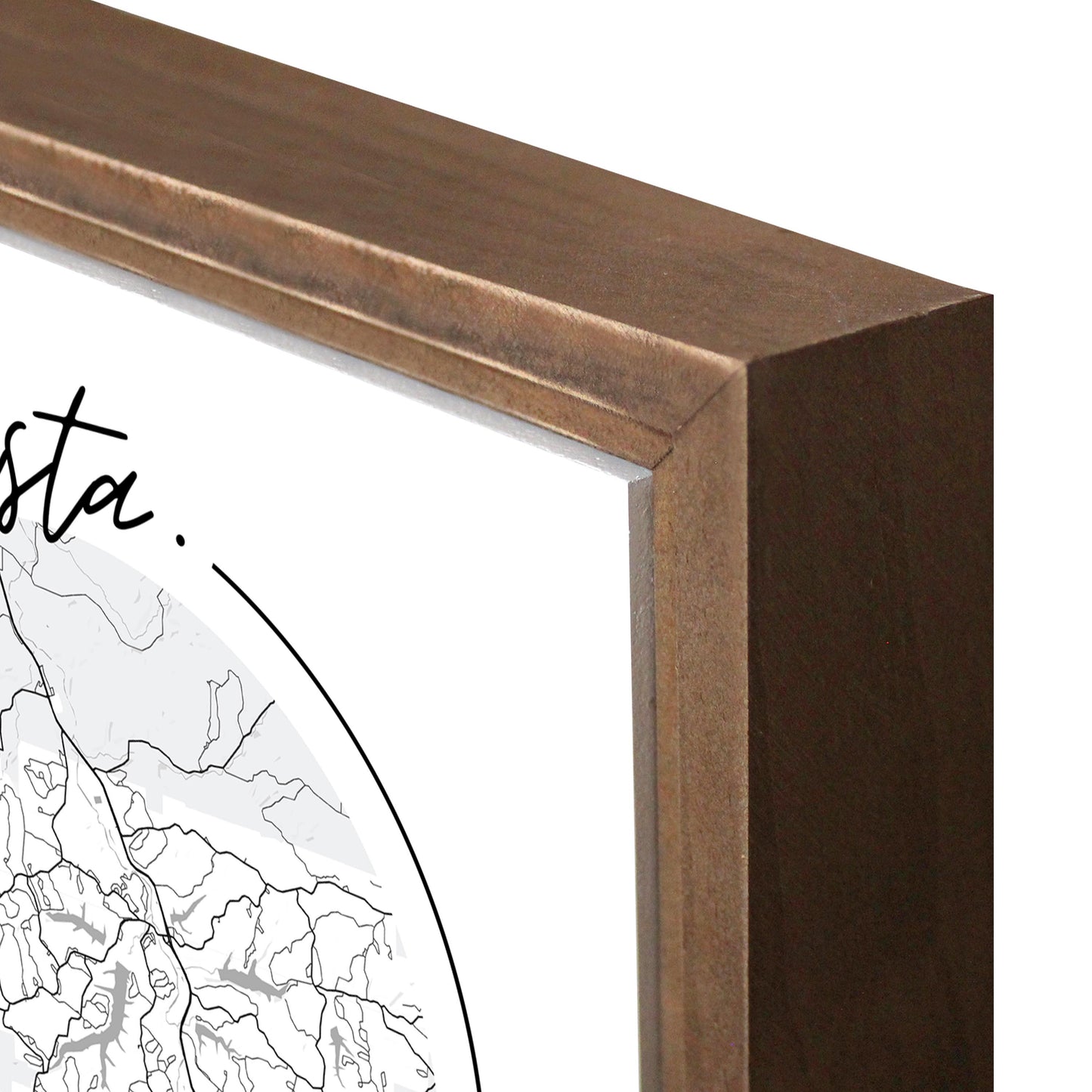 Minimalist B&W Arkansas Bella Vista Circle Map State | Wood Sign | Eaches | Min 1