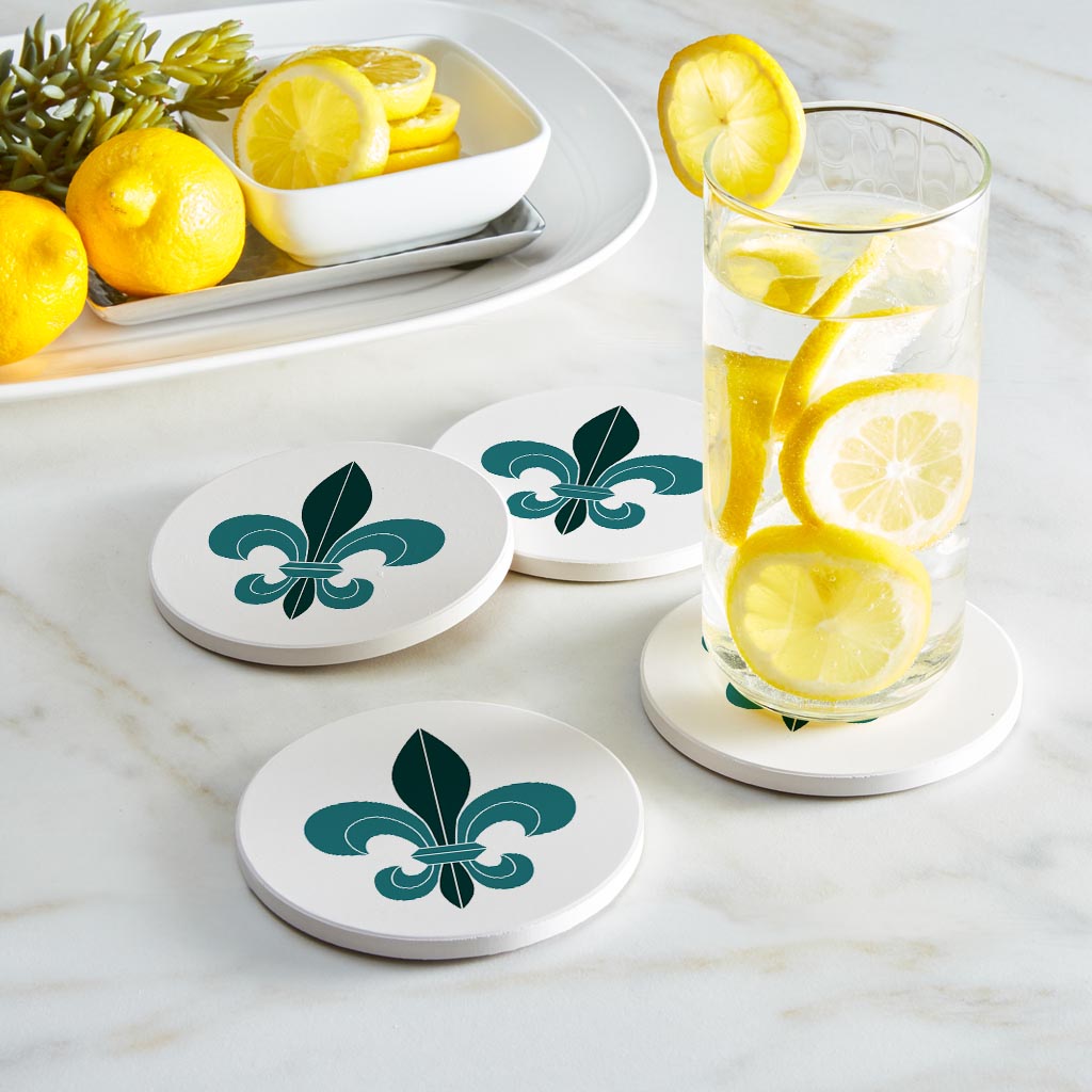 Blue White Fleu De Lis | Absorbent Coasters | Set of 4 | Min 2
