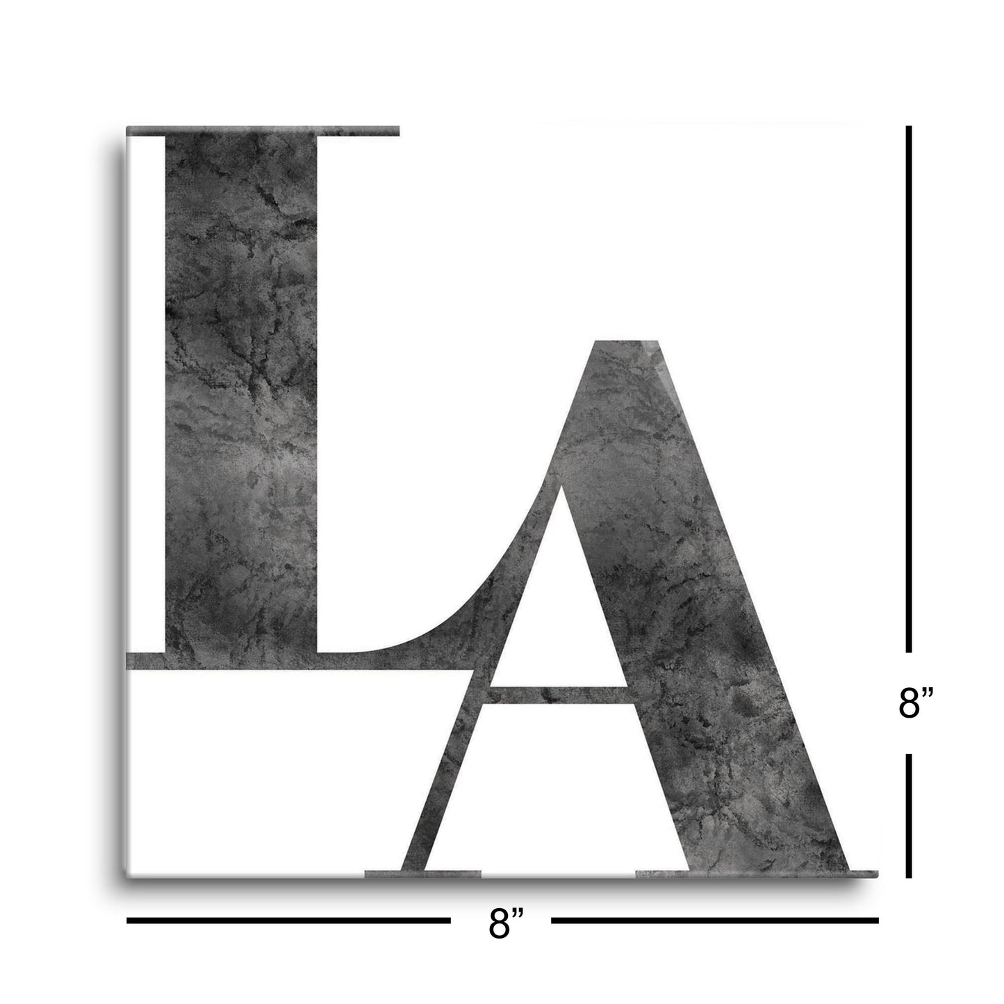 Modern White Louisiana Initials | Hi-Def Glass Art | Eaches | Min 2