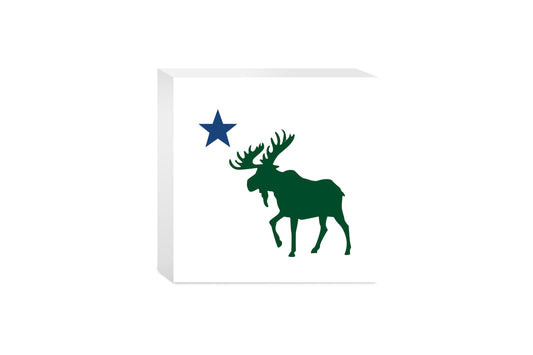 New England Star And Moose | Wood Block | Eaches | Min 4