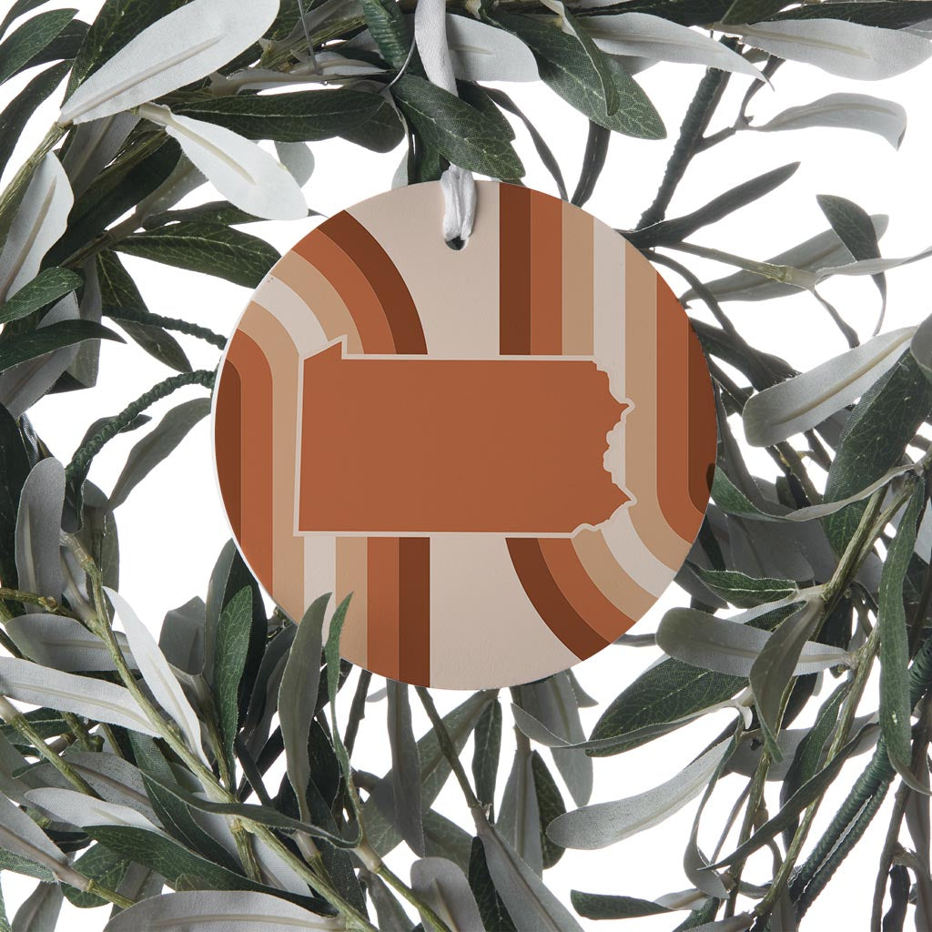 Modern Minimalist Pennsylvania State| Wood Ornament | Eaches | Min 6