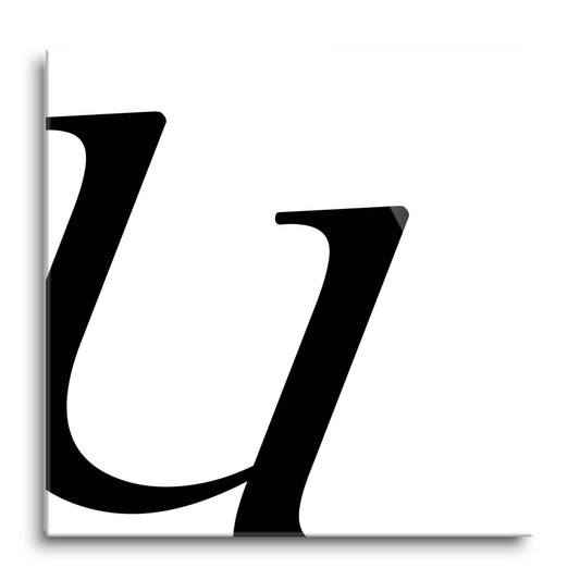 Minimal Monogram U | Hi-Def Glass Art | Eaches | Min 1